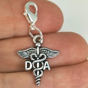 Clip On Dental Assistant charms planner bracelet charms dreadlock beads Zipper